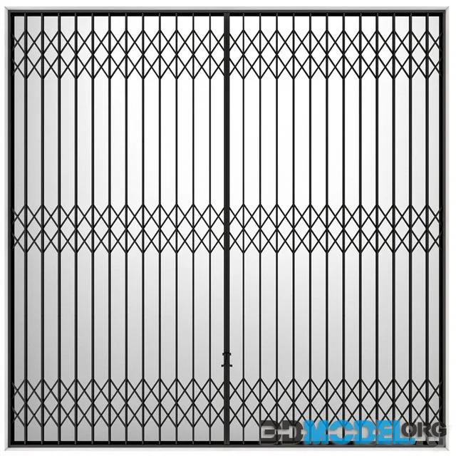 Metal sliding louver accordion type Screen