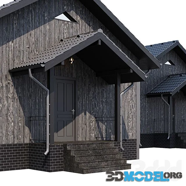 One-story wooden house