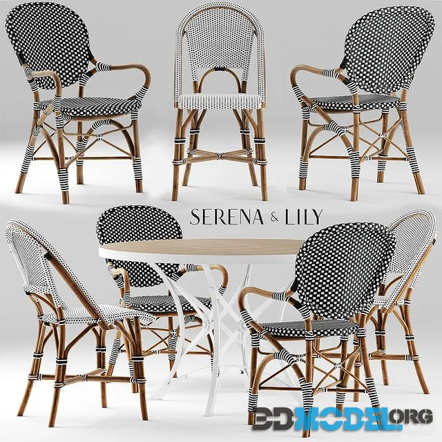 Serena and lily Bistro table and chairs