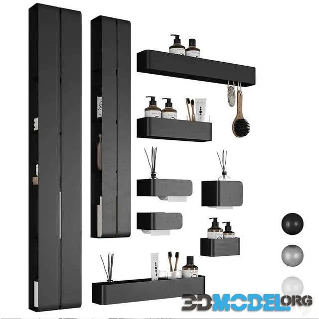 Tezza bathroom accessories (modern set)