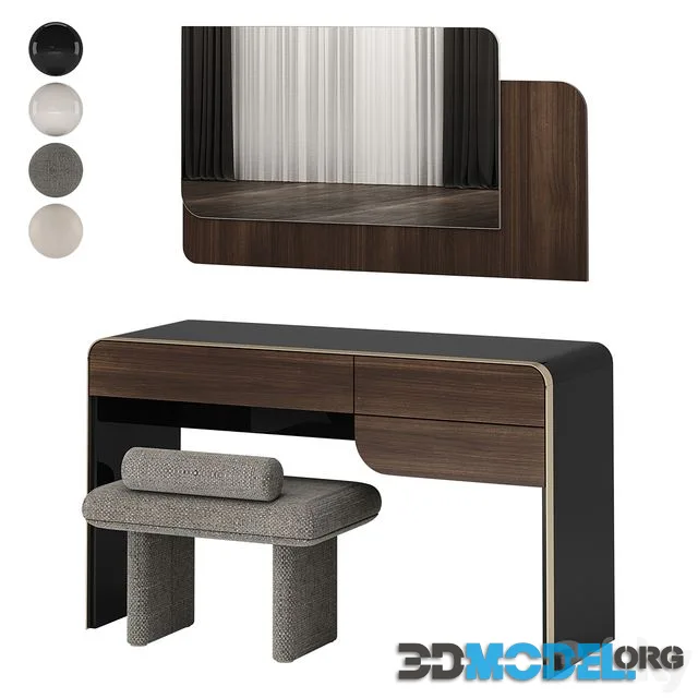 Turri SOUL Dressing Table with ZERO Pouf