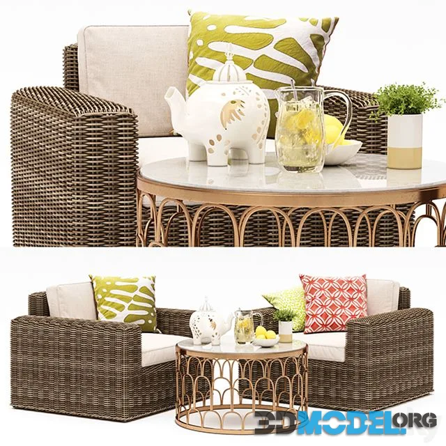 Vista Lounge Chair and Dunland Coffee Table