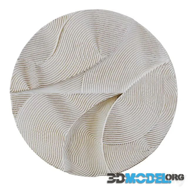 Wall decor WHITE SPHERE RELIEF by Krogh Andersen
