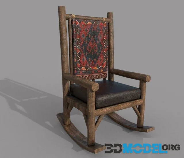 Wooden Ancient Chair (PBR)