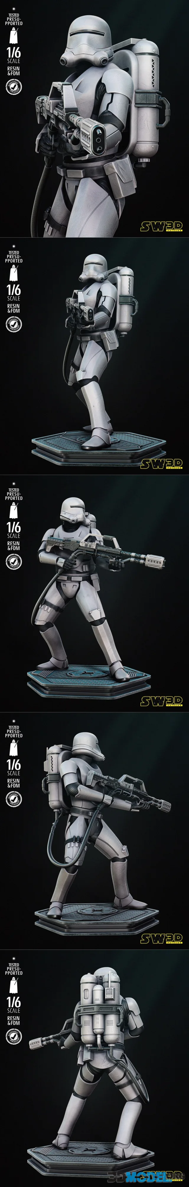Star Wars - Flame Trooper Sculpture – Printable