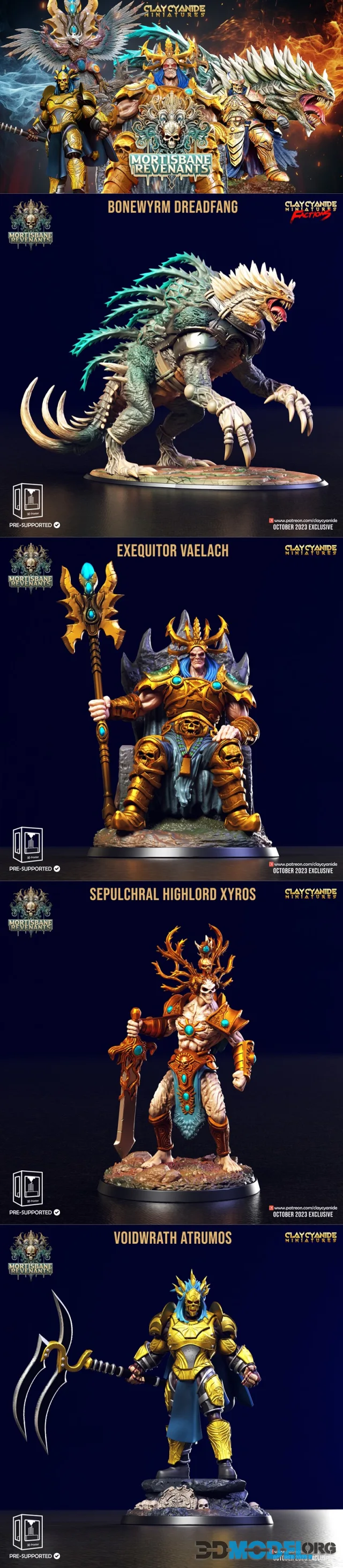 Clay Cyanide Miniatures - Mostisbane Revenants Act 1 October 2023 – Printable