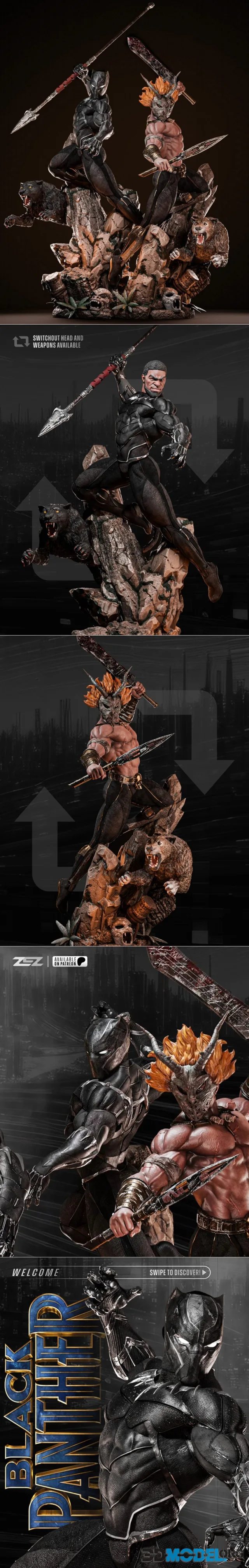 ZEZ Studios - Black Panther and Kill Monger – Printable