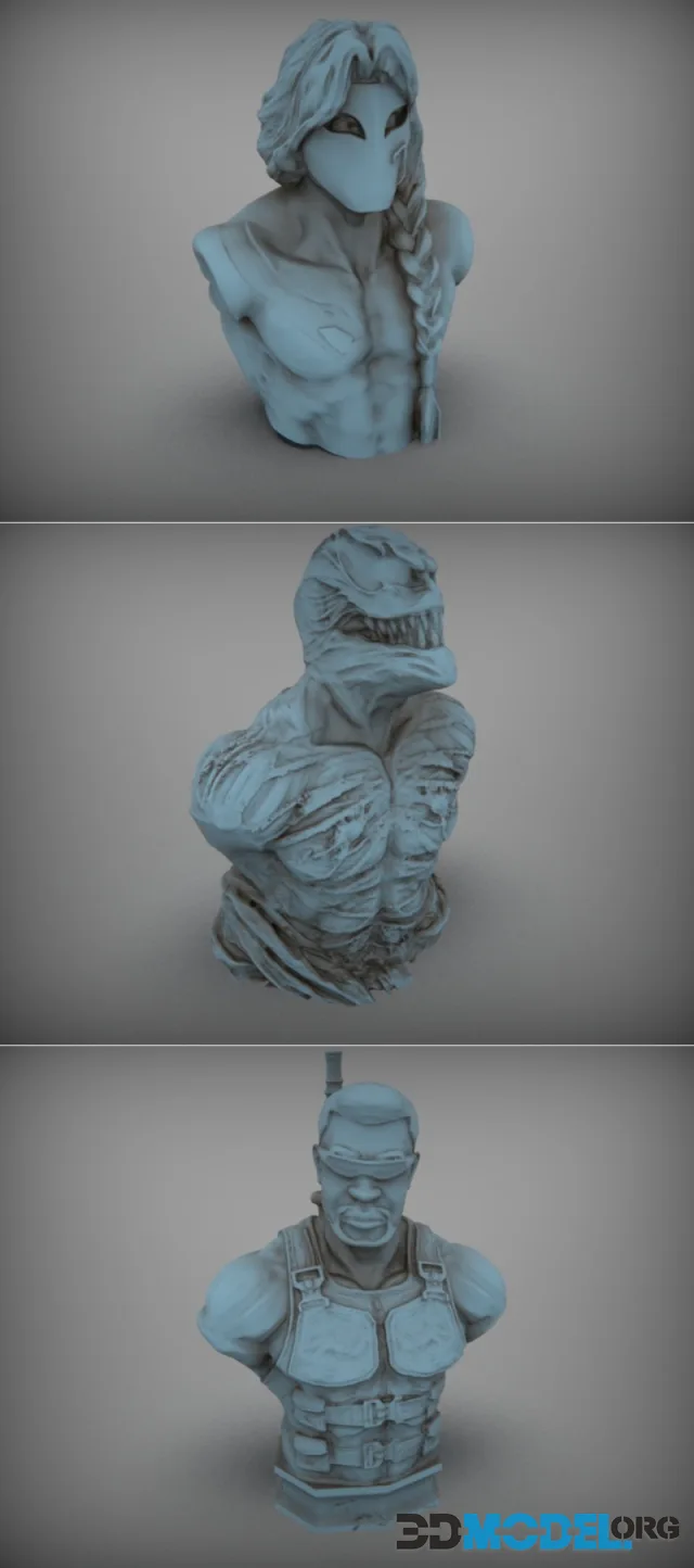 Vega Bust and Carnage Bust and Blade Bust – Printable