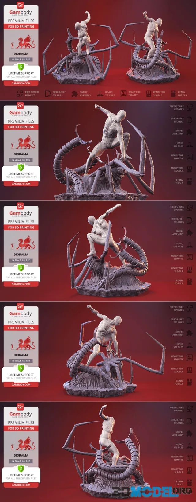 Gambody - Spider-Man Figurine in Diorama – Printable