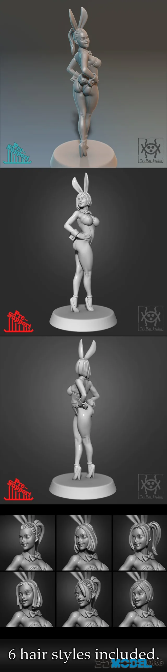 Tri Fin Studio - Pin up - Bunny girl – Printable