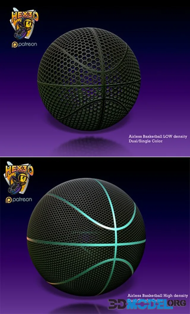 Hex3D - Airless Basketball V1-2 – Printable