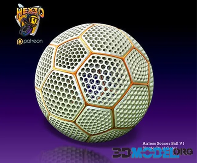 Hex3D - Airless Soccer Ball – Printable