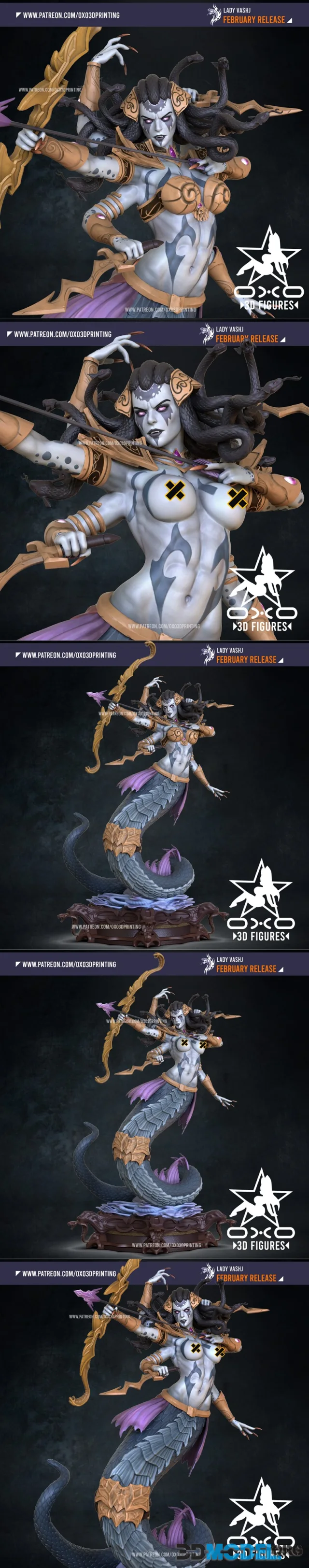 OXO3D - Lady Vashj Waifu – Printable