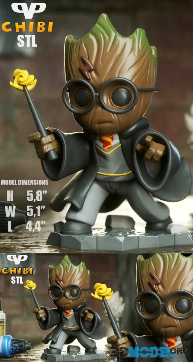 3DXM - Harry Potter Groot Chibi – Printable