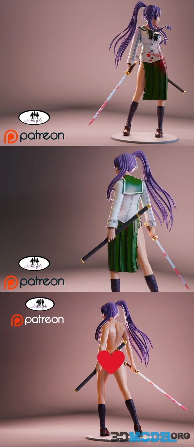 Anime Girls - Saeko – Printable