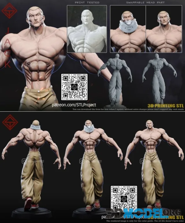 STL Project - Jack Hanma – Printable