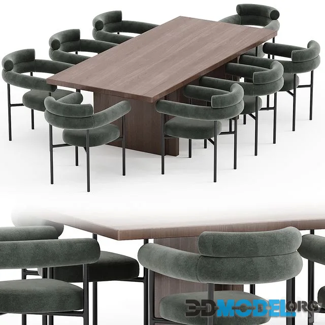 Dining Table and Chair - Portia Safari set