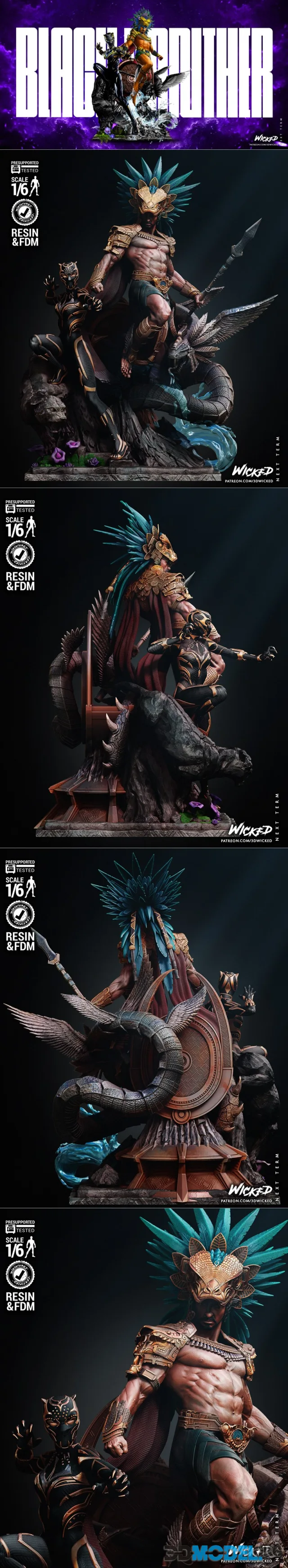 WICKED - Black Panther and Namor Diorama – Printable