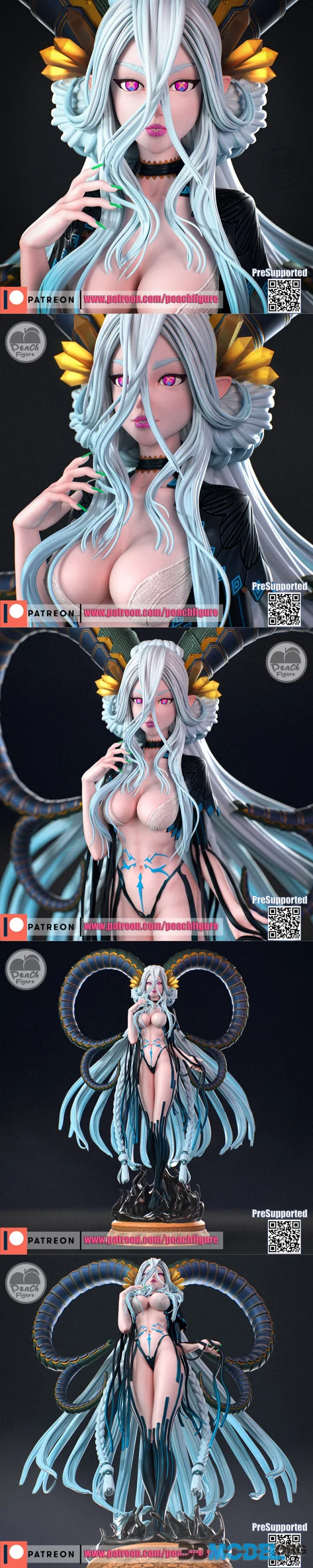 Peach Figure - Tiamat Fate – Printable