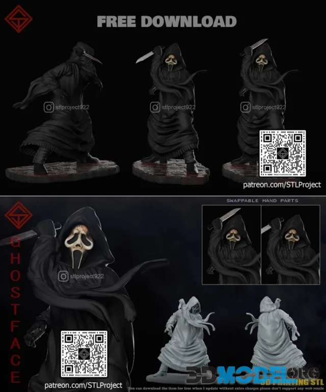 STL Project - Ghost face – Printable