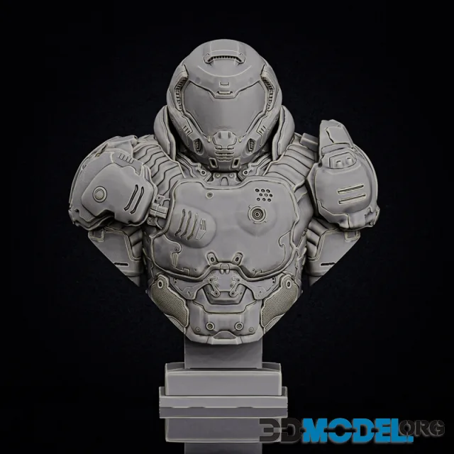 Doomguy bust – Printable