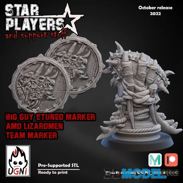 Primal - Lizardmen markers – Printable