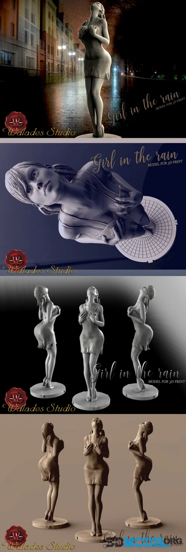 Walades Studio - Girl in The Rain – Printable