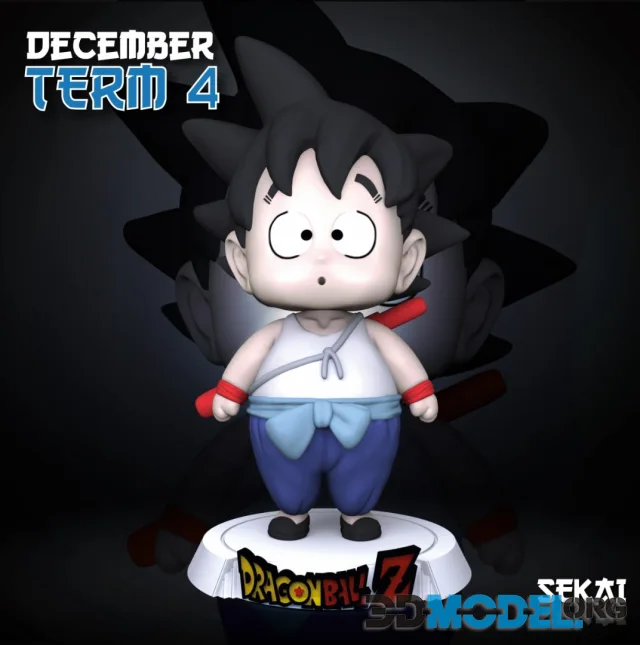 Sekai - Goku Baby Sculpture – Printable