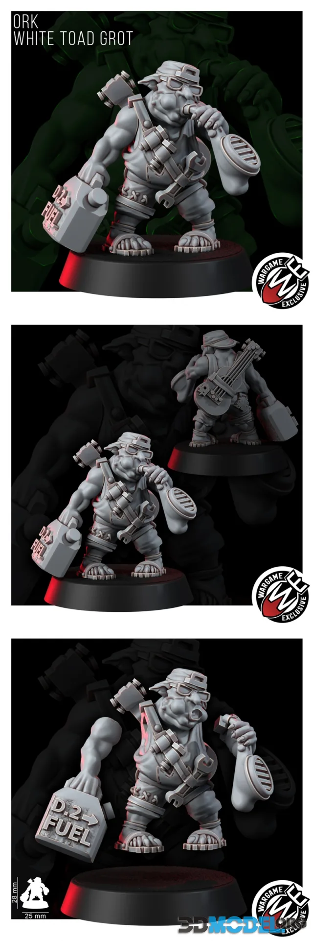 Ork White Toad Grot – Printable