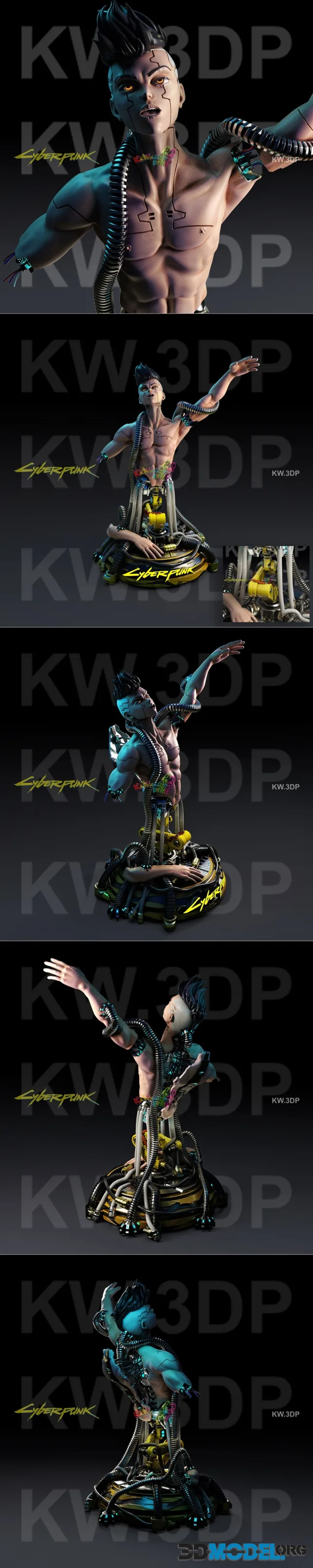 Cyberpunk David Bust – Printable
