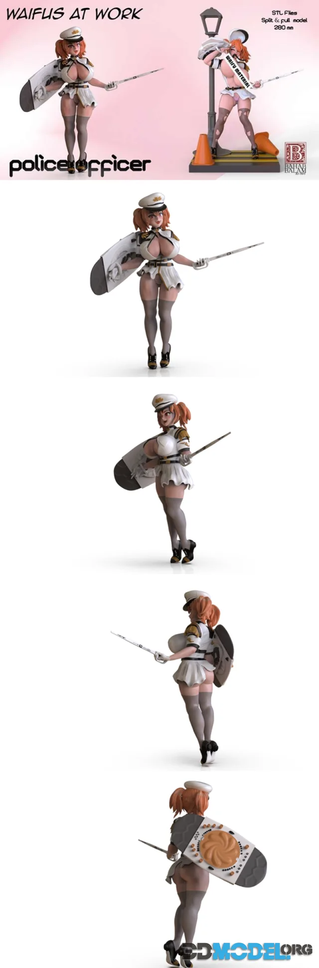 Waifus At Work Police Officer – Printable