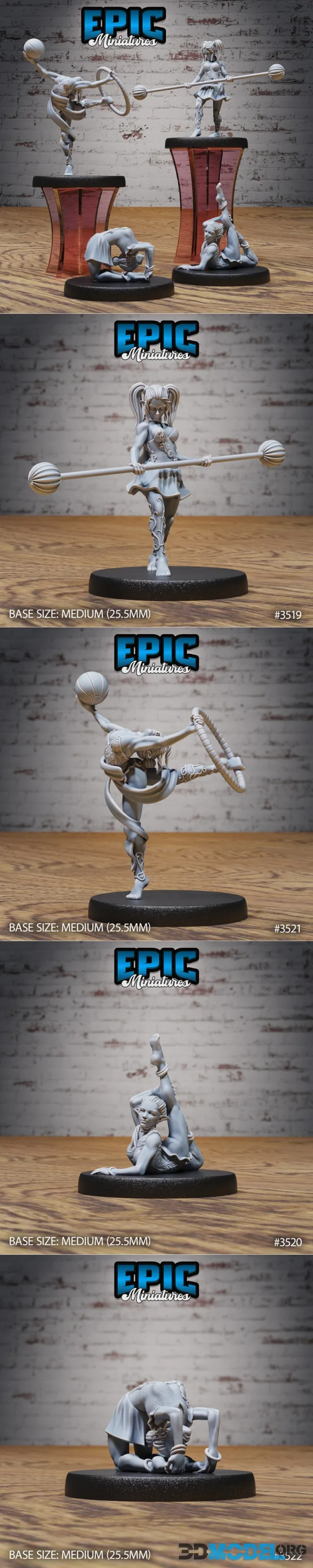Epic Miniatures - Acrobat Elf Set A – Printable