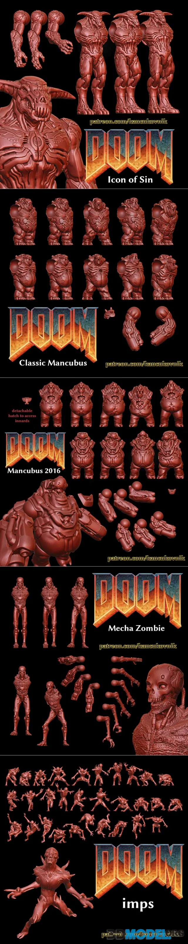 Doom Miniatures by Kaucukovnik – Printable