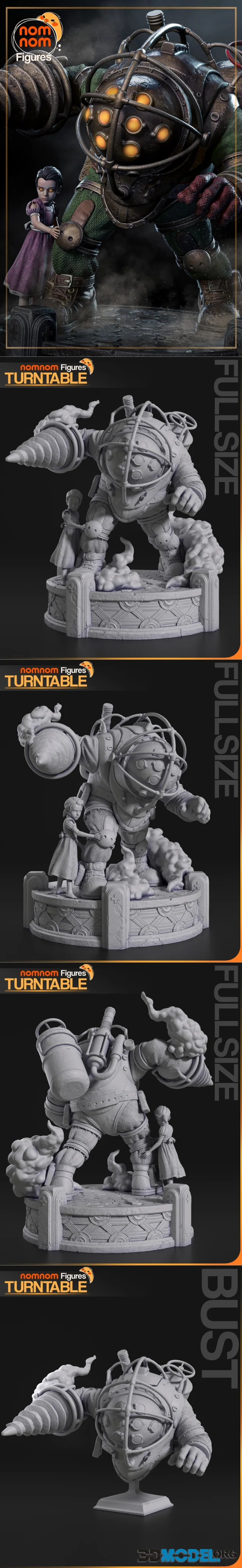 Nomnom Figures - Bouncer from Bioshock – Printable