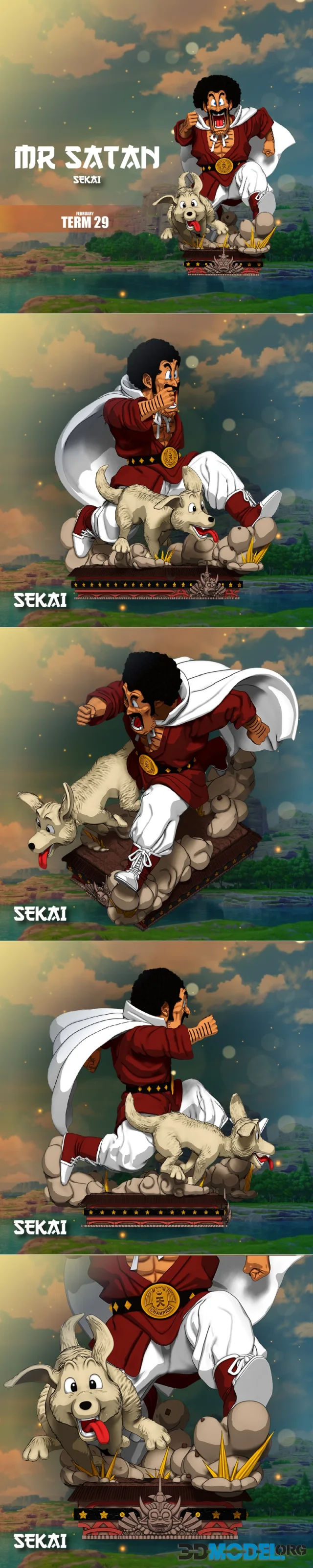 Sekai - Mr Satan & Bee – Printable