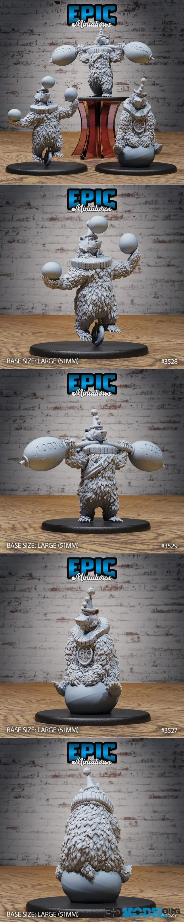 Epic Miniatures - Circus Bear Set – Printable