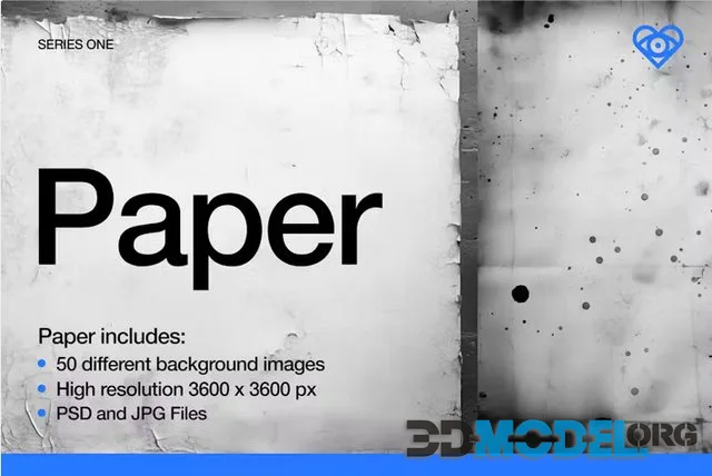 50 Black & White Paper Textures