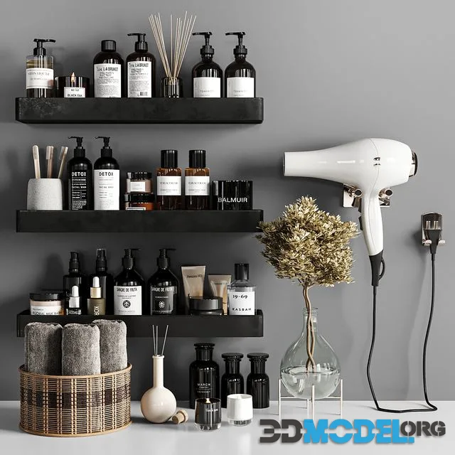 Bathroom accessories 39 with hair dryer