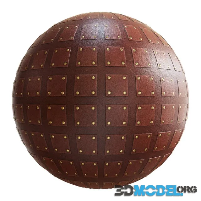 Brown studded leather 64 73 4K