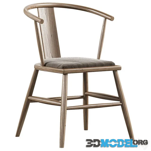 Chair Nordic Teak Rattan Velvet Wooden Leisure Armrest