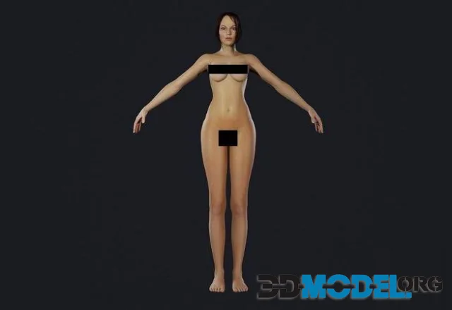 Character – Hero Female Body Base Low-poly (PBR)