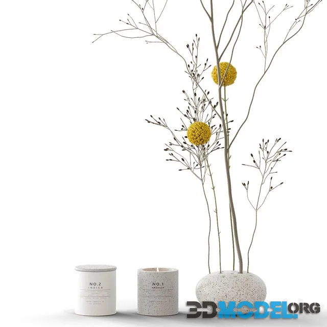 Decorative set 58 branch and candles