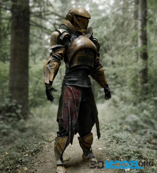 Iron Knight Low-poly (PBR)
