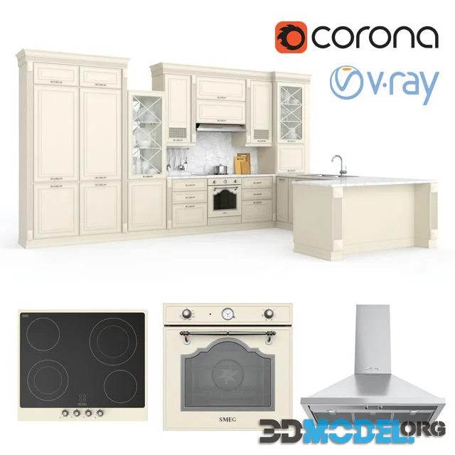 Kitchen VERONA-mobili UNICA + SMEG appliances