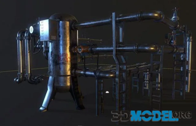 Modular Pipes Low-poly (PBR)