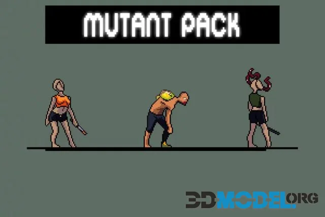 Mutant Character Sprites Pixel Art