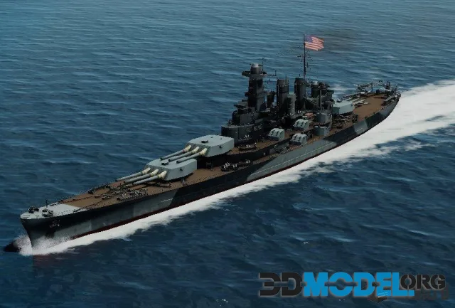 3D Model – North Carolina Battleship