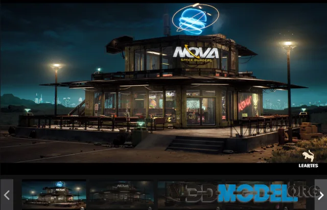 Nova Space Burgers / Cyberpunk Abandoned Restaurant / Space Bar + ULAT