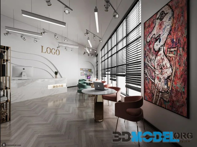 Office Space B01 - 3D Scene