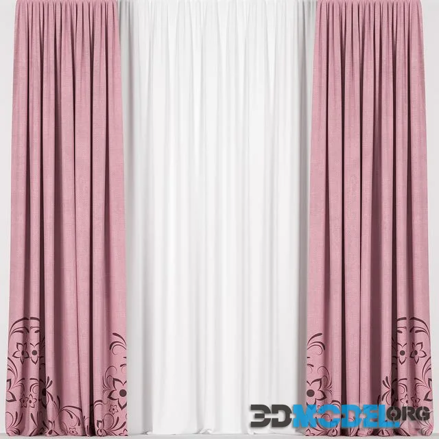 Pink curtains